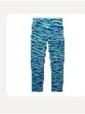 lululemon athletica Kids Blue Teal Stripe Print Leggings